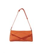Sac baguette en cuir Piti orange - 26 x 12 x 5 cm