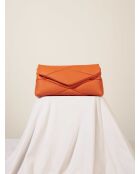 Sac baguette en cuir Piti orange - 26 x 12 x 5 cm