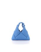 Bolso Mini Didi de piel azul - 23 x 21 x 4,5 cm