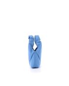 Bolso Mini Didi de piel azul - 23 x 21 x 4,5 cm