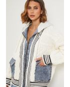 Vest in ecru terra