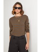 Pull en laine mélangée Sirius noir/camel