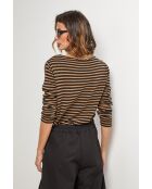 Pull en laine mélangée Sirius noir/camel