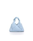 Himmelblaue Mini Didi Lederhandtasche - 23 x 21 x 4,5 cm