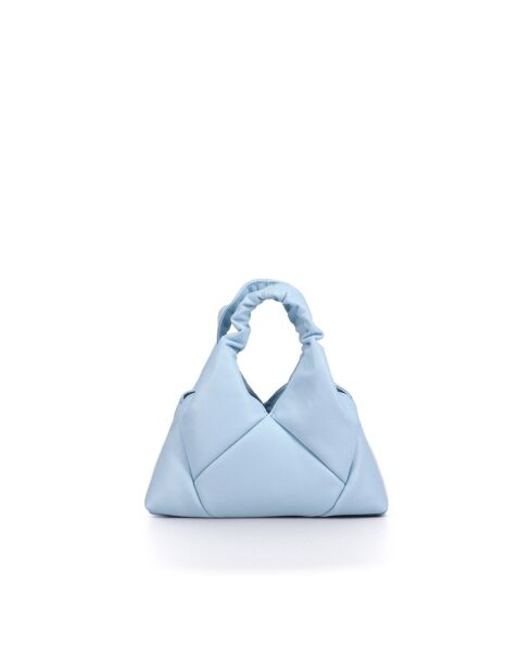 Sac à main en cuir Mini Didi bleu ciel - 23 x 21 x 4,5 cm