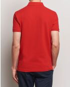 Maßgeschneidertes Slim Fit-Poloshirt aus Baumwolle in Rot