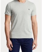 T-shirt in cotone slim fit personalizzata grigia