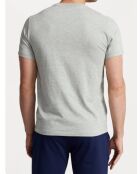 T-shirt in cotone slim fit personalizzata grigia