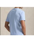 T-shirt in cotone slim fit personalizzata blu cielo