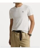 Weißes maßgeschneidertes Slim-Fit-T-Shirt