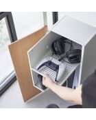 Opbergkast voor gameconsole Tower wit - 24,7x36,5x60,3 cm