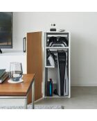 Opbergkast voor gameconsole Tower wit - 24,7x36,5x60,3 cm