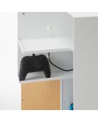 Opbergkast voor gameconsole Tower wit - 24,7x36,5x60,3 cm