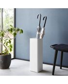 Slimme witte hoge paraplubak - 15x15x48 cm
