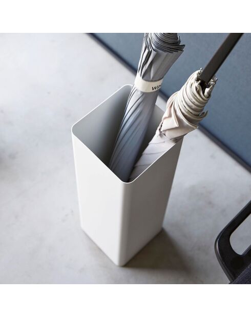 Slimme witte hoge paraplubak - 15x15x48 cm