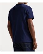 T-shirt in cotone slim fit personalizzata blu marino