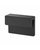 Tower Film Hook zwarte grote zelfklevende tandenborstel en tandpastahouder - 9x2,8x6 cm