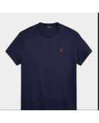 T-shirt in cotone slim fit personalizzata blu marino