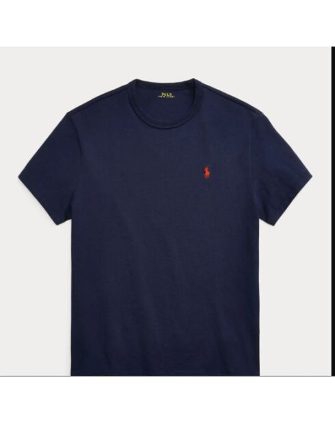 T-shirt in cotone slim fit personalizzata blu marino