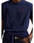 T-shirt in cotone slim fit personalizzata blu marino