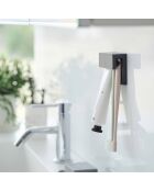 Tower Film Hook zwarte grote zelfklevende tandenborstel en tandpastahouder - 9x2,8x6 cm