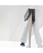 Tower Film Hook zwarte grote zelfklevende tandenborstel en tandpastahouder - 9x2,8x6 cm