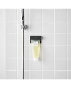 Tower Film Hook zwarte grote zelfklevende tandenborstel en tandpastahouder - 9x2,8x6 cm