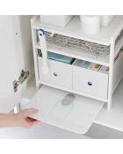 Organizador Tower de 3 niveles para debajo del fregadero, blanco, 41,5 x 33 x 34,5 cm