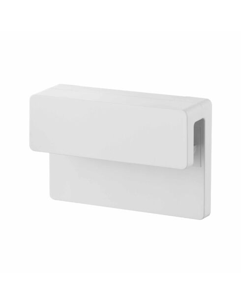 Porte-brosse à dents et dentifrice large adhésif Tower Film Hook blanc - 9x2,8x6 cm