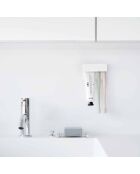 Tower Film Hook witte grote zelfklevende tandenborstel en tandpastahouder - 9x2,8x6 cm
