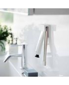 Tower Film Hook witte grote zelfklevende tandenborstel en tandpastahouder - 9x2,8x6 cm