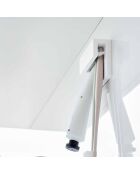 Tower Film Hook witte grote zelfklevende tandenborstel en tandpastahouder - 9x2,8x6 cm