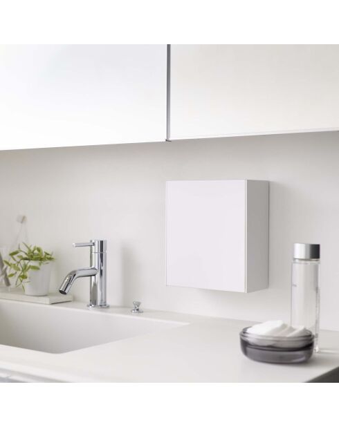 Caja de almacenamiento adhesiva blanca Tower Film Hook, 17 x 8,7 x 20 cm