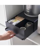 Tiroir coulissant pour plan de travail Tower noir - 22,2x24,5x11,5 cm