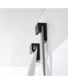 Juego de 2 soportes adhesivos Tower Film Hook negros para cepillos de dientes y pasta de dientes, 4 x 2,7 x 6 cm