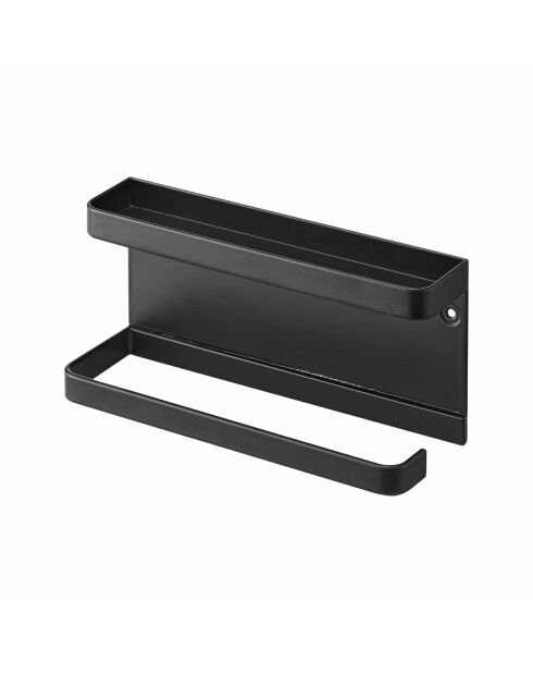 Soporte inteligente para paraguas de pared negro, 20 x 6,5 x 9,5 cm