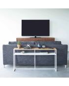 Consola con estante Tower blanco - 126x20,5x65 cm