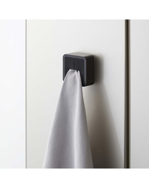 Tower Film Hook zwarte zelfklevende handdoekhouder - 5,5x2x5,5 cm