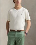 T-shirt in cotone slim fit personalizzata color crema