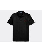 Polo slim fit personalizzata in cotone nero