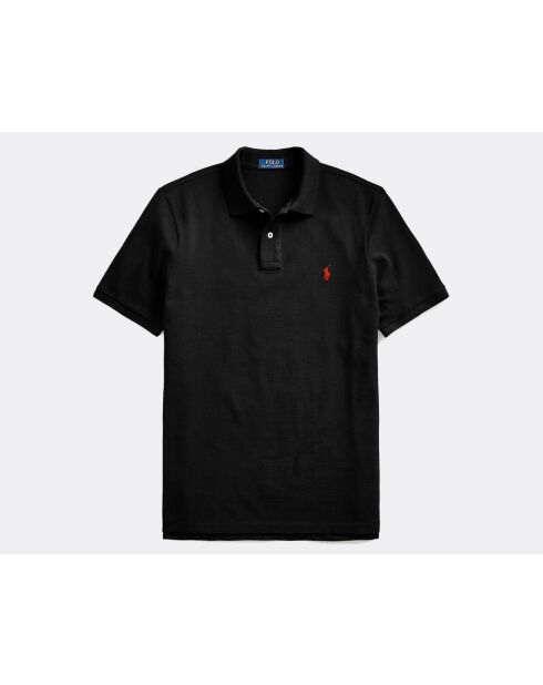 Polo slim fit personalizzata in cotone nero