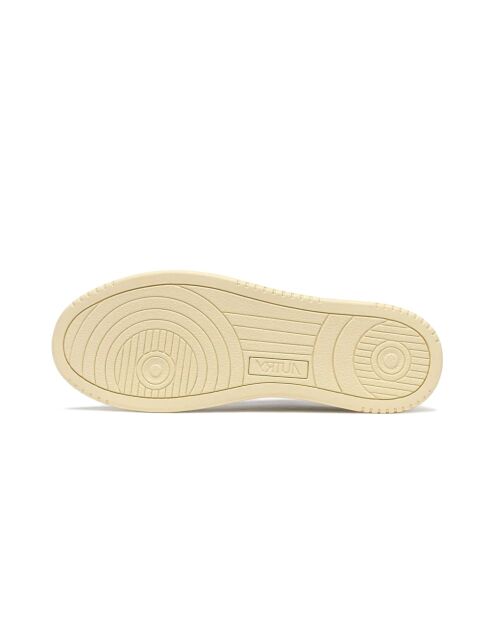 Wit/beige Medalist leren sneakers met laag topje