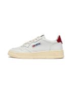 Baskets basses en cuir Medalist blanc/bordeaux
