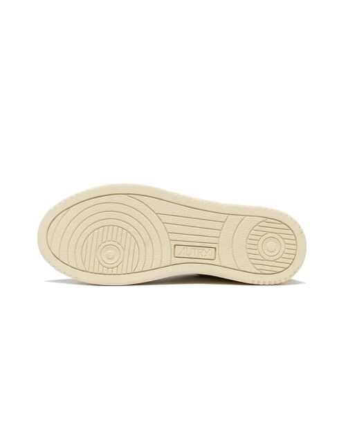 Wit/zilveren Medalist leren sneakers met laag topje
