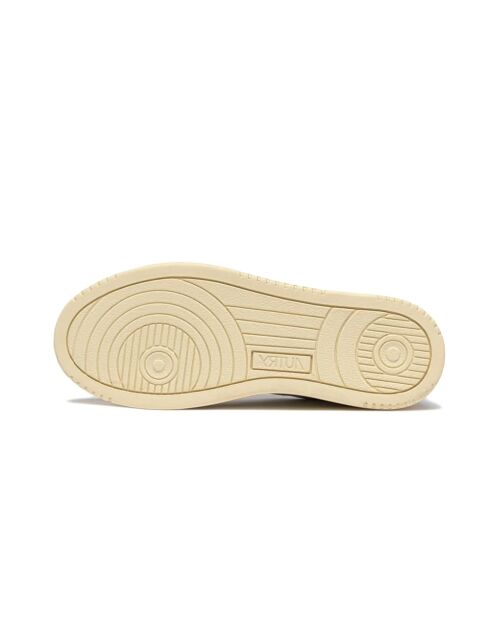 Wit/bruine leren sneakers van Medalist met laag topje