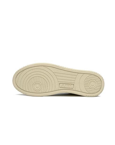 Sneakers basse Medalist in pelle di velluto bianco/nero/beige
