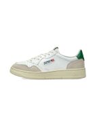 Zapatillas bajas de piel aterciopelada Medalist blanca/verde