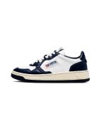 Zapatillas bajas de piel Medalist blanco/azul marino