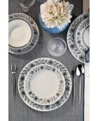 Set de vajilla de porcelana blanca - 24 piezas
