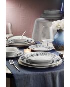 Set de vajilla de porcelana blanca - 24 piezas